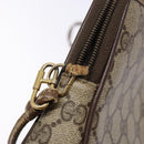 GUCCI GG Supreme Web Sherry Line Shoulder Bag PVC Beige 97 02 068 Auth 139795-17