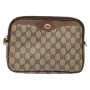 GUCCI GG Supreme Web Sherry Line Shoulder Bag PVC Beige 97 02 068 Auth 139795-2