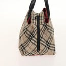 BURBERRY Nova Check Bag Nylon Leather 2Set Beige Green Auth 139805-11