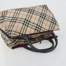 BURBERRY Nova Check Bag Nylon Leather 2 Set Beige Green Auth 139805-15