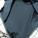 BURBERRY Nova Check Bag Nylon Leather 2Set Beige Green Auth 139805-16