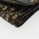 Christian Dior Trotter Canvas Chain Shoulder Bag Navy Gold Auth 139814-11