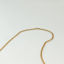 Christian Dior Trotter Canvas Chain Shoulder Bag Navy Gold Auth 139814-8