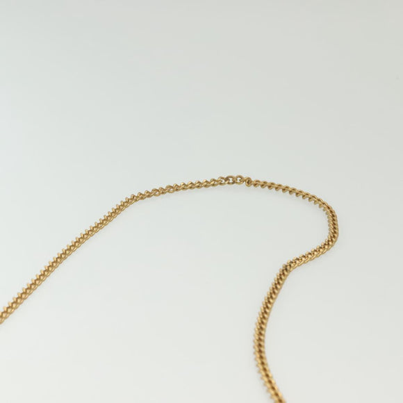 Christian Dior Trotter Canvas Chain Shoulder Bag Navy Gold Auth 139814