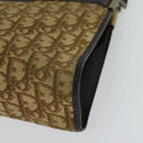 Christian Dior Trotter Canvas Shoulder Bag Beige Gold Auth 139815-15