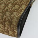 Christian Dior Trotter Canvas Shoulder Bag Beige Gold Auth 139815-9