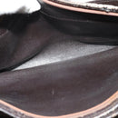 Christian Dior Trotter Canvas Shoulder Bag Beige Gold Auth 139815-18