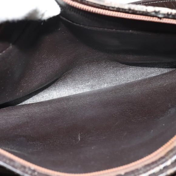 Christian Dior Trotter Canvas Shoulder Bag Beige Gold Auth 139815