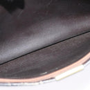 Christian Dior Trotter Canvas Shoulder Bag Beige Gold Auth 139815-12