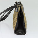 Christian Dior Trotter Canvas Shoulder Bag Beige Gold Auth 139815-5