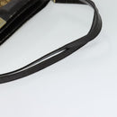 Christian Dior Trotter Canvas Shoulder Bag Beige Gold Auth 139815-7