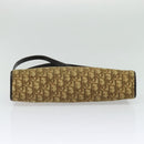 Christian Dior Trotter Canvas Shoulder Bag Beige Gold Auth 139815-9