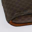 CELINE Macadam Canvas Shoulder Bag PVC Leather Brown Gold Auth 139816-12