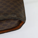 CELINE Macadam Canvas Shoulder Bag PVC Leather Brown Gold Auth 139816-13