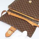 CELINE Macadam Canvas Shoulder Bag PVC Leather Brown Gold Auth 139816-15
