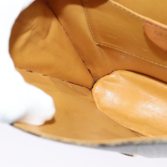 CELINE Macadam Canvas Shoulder Bag PVC Leather Brown Gold Auth 139816