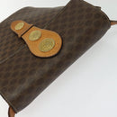CELINE Macadam Canvas Shoulder Bag PVC Leather Brown Gold Auth 139816-6