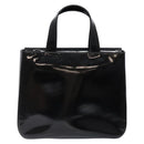 GUCCI Interlocking Hand Bag Patent leather Black 000 1013 0504 Auth 139818-3