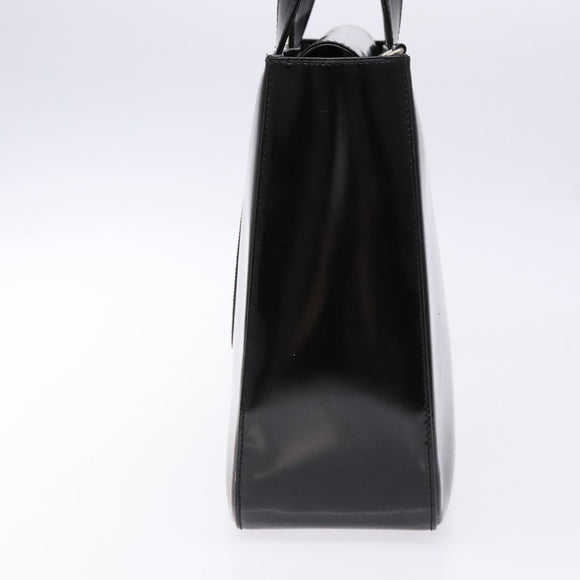 GUCCI Interlocking Hand Bag Patent leather Black 000 1013 0504 Auth 139818