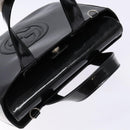 GUCCI Interlocking Hand Bag Patent leather Black 000 1013 0504 Auth 139818-6