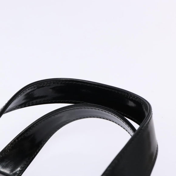 GUCCI Interlocking Hand Bag Patent leather Black 000 1013 0504 Auth 139818