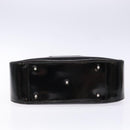 GUCCI Interlocking Hand Bag Patent leather Black 000 1013 0504 Auth 139818-9