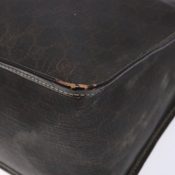 GUCCI GG Supreme Hand Bag PVC Leather Gold Dark Brown 190259 Auth 139819