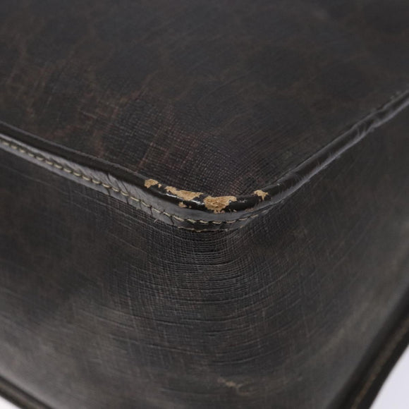 GUCCI GG Supreme Hand Bag PVC Leather Gold Dark Brown 190259 Auth 139819