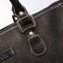 GUCCI GG Supreme Hand Bag PVC Leather Gold Dark Brown 190259 Auth 139819-15