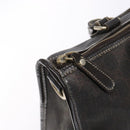 GUCCI GG Supreme Hand Bag PVC Leather Gold Dark Brown 190259 Auth 139819-16