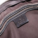 GUCCI GG Supreme Hand Bag PVC Leather Gold Dark Brown 190259 Auth 139819-17