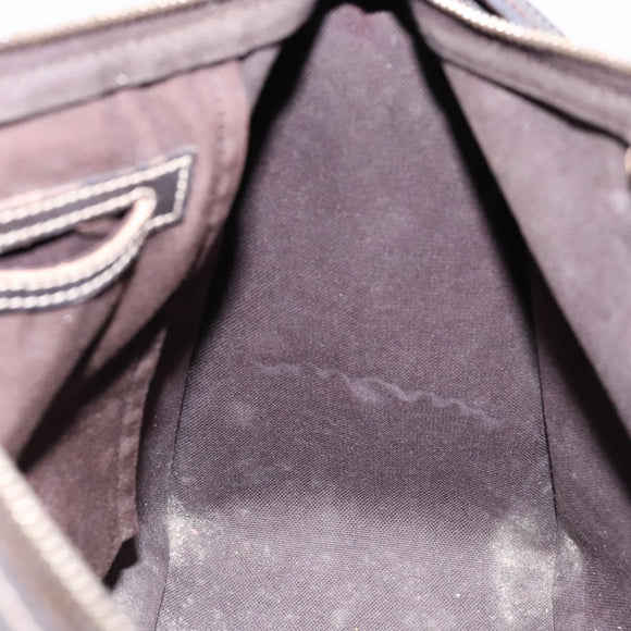 GUCCI GG Supreme Hand Bag PVC Leather Gold Dark Brown 190259 Auth 139819