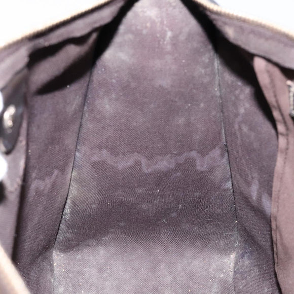 GUCCI GG Supreme Hand Bag PVC Leather Gold Dark Brown 190259 Auth 139819