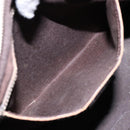 GUCCI GG Supreme Hand Bag PVC Leather Gold Dark Brown 190259 Auth 139819-21