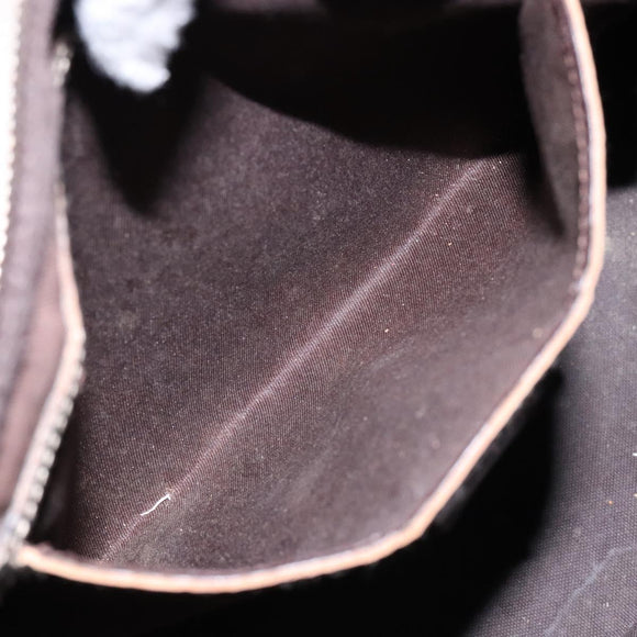 GUCCI GG Supreme Hand Bag PVC Leather Gold Dark Brown 190259 Auth 139819