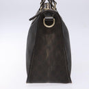 GUCCI GG Supreme Hand Bag PVC Leather Gold Dark Brown 190259 Auth 139819-4
