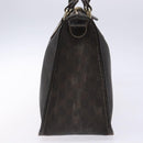 GUCCI GG Supreme Hand Bag PVC Leather Gold Dark Brown 190259 Auth 139819-5