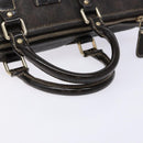 GUCCI GG Supreme Hand Bag PVC Leather Gold Dark Brown 190259 Auth 139819-7