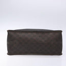 GUCCI GG Supreme Hand Bag PVC Leather Gold Dark Brown 190259 Auth 139819-9