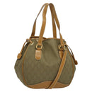 GUCCI GG Canvas Shoulder Bag 2way Beige Gold 000 3444 0282 Auth 139822-1