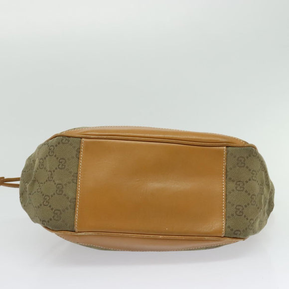 GUCCI GG Canvas Shoulder Bag 2way Beige Gold 000 3444 0282 Auth 139822