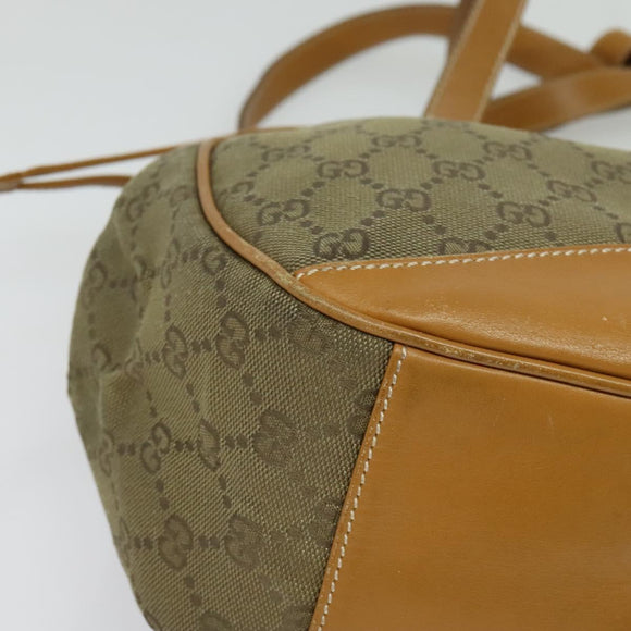GUCCI GG Canvas Shoulder Bag 2way Beige Gold 000 3444 0282 Auth 139822