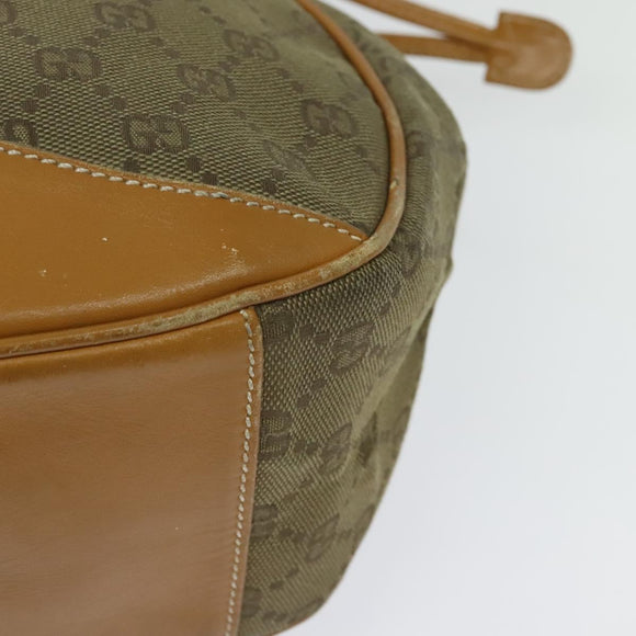 GUCCI GG Canvas Shoulder Bag 2way Beige Gold 000 3444 0282 Auth 139822