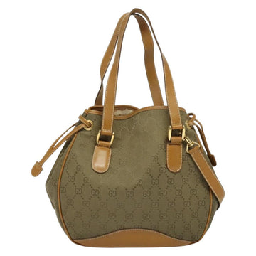 GUCCI GG Canvas Shoulder Bag 2way Beige Gold 000 3444 0282 Auth 139822 - 0