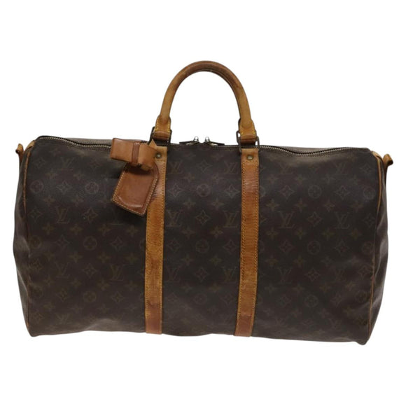 LOUIS VUITTON Monogram Keepall Bandouliere 50 Boston Bag M41416 LV Auth 139834