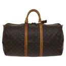 LOUIS VUITTON Monogram Keepall Bandouliere 50 Boston Bag M41416 LV Auth 139834-2