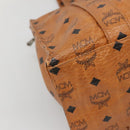 MCM Logogram Vicetos Tote Bag PVC Leather Brown Gold Auth 139837-14