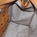 MCM Logogram Vicetos Tote Bag PVC Leather Brown Gold Auth 139837-17