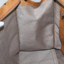 MCM Logogram Vicetos Tote Bag PVC Leather Brown Gold Auth 139837-18