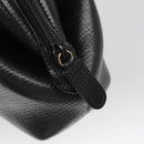 BALLY Hand Bag Leather Black Gold Auth 139839-10